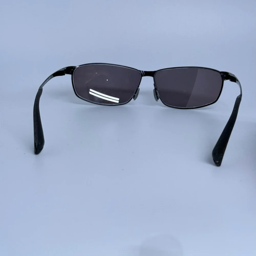 Nike Traxion Sunglasses Black Metal Frame Rectangular EV0744 001 306 Mens